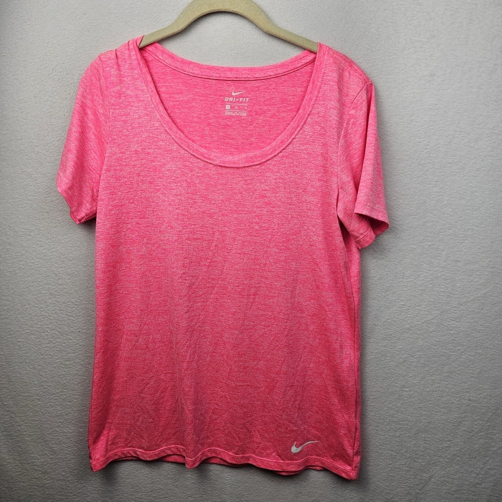 Nike Shirt Woman's Size Medium Pink Short Sleeve Dri-Fit T